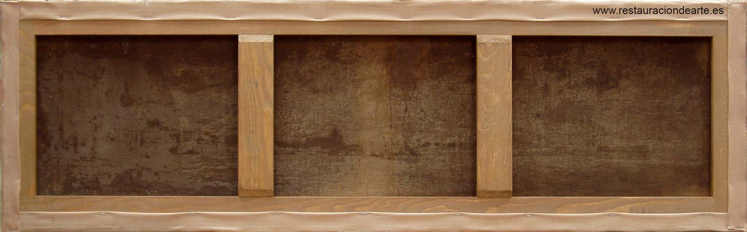 Fotografía final después de la restauración de pintua, colocación del bastidor